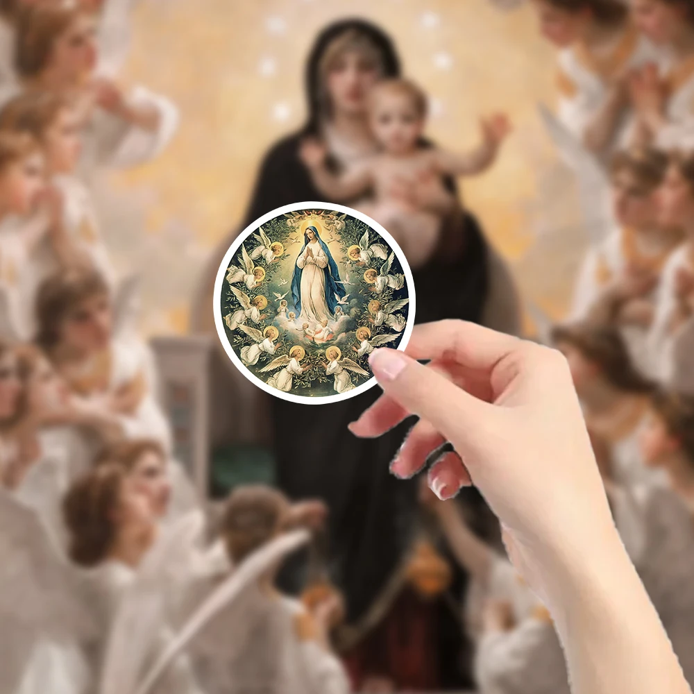 54 Divine Christian Virgin Mary Stickers Vintage Religious Art Vinyl Decals Laptop Journal Prayer Book Ideal Christian Aesthetic
