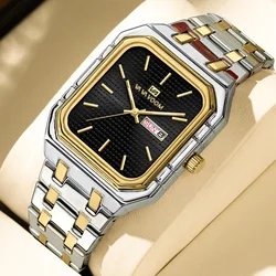 Men Sports Fashion Watches Business Men's 2025 Stainless Steel Gold Luxury Men Quartz Watches Relogio Masculino Dropshipping