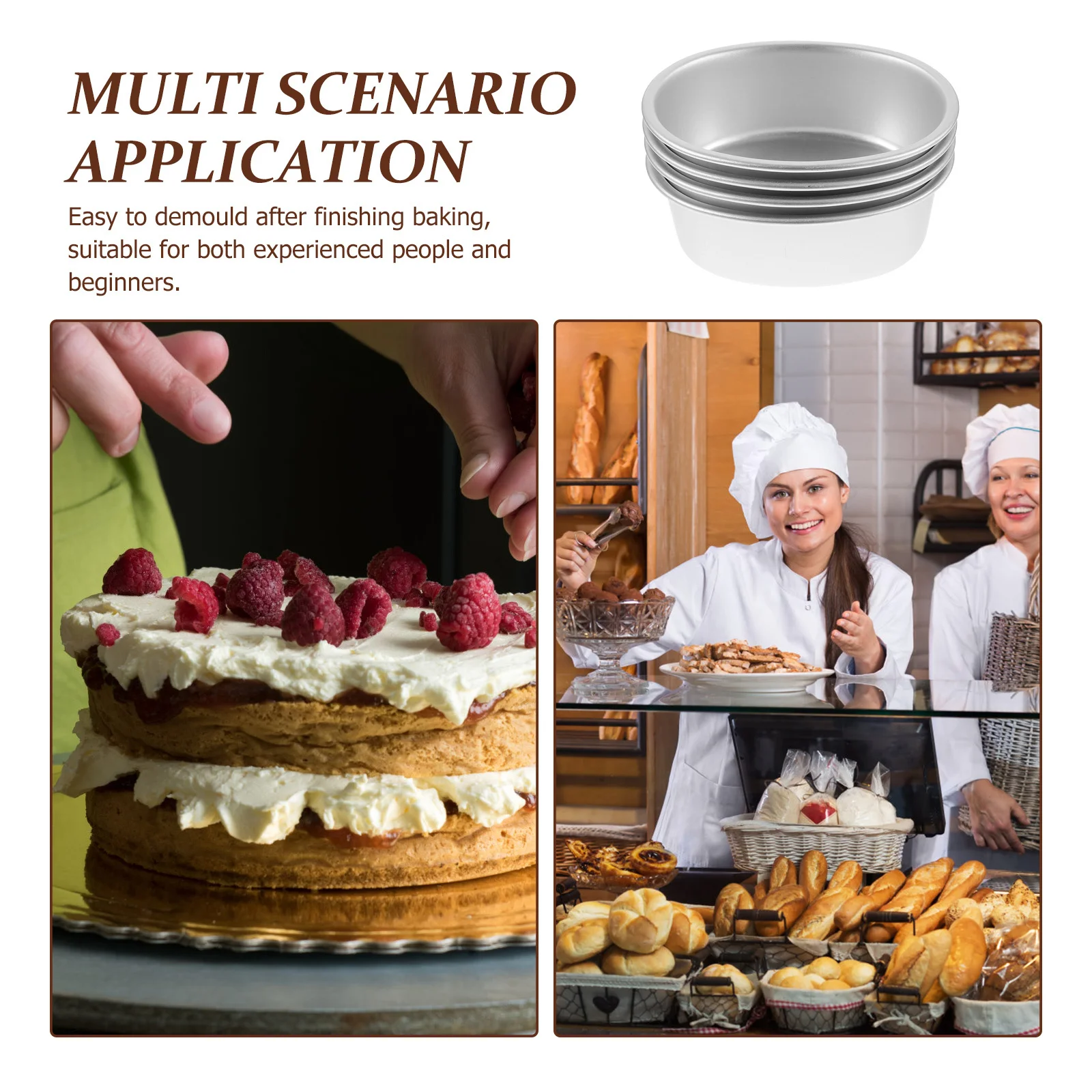 

4Pcs Nonstick Aluminum Alloy Oval Cake Pans Smooth Surface Baking Pans Oval Cake Mold for Restaurants Molds for Baking