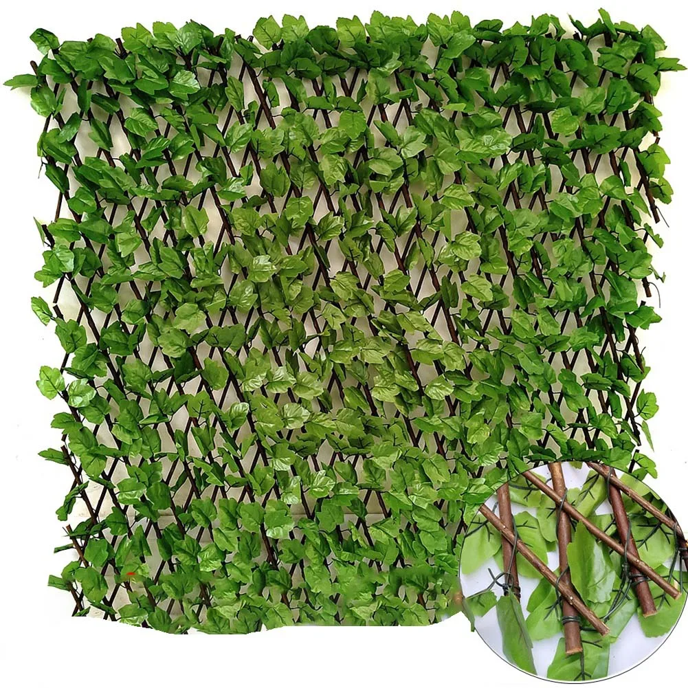 Simulated Fence Artificial Leaf Privacy Fence Faux Plants Ivy Leaves Expanding Hedge Garden Artificial Fence Home Garden Decor