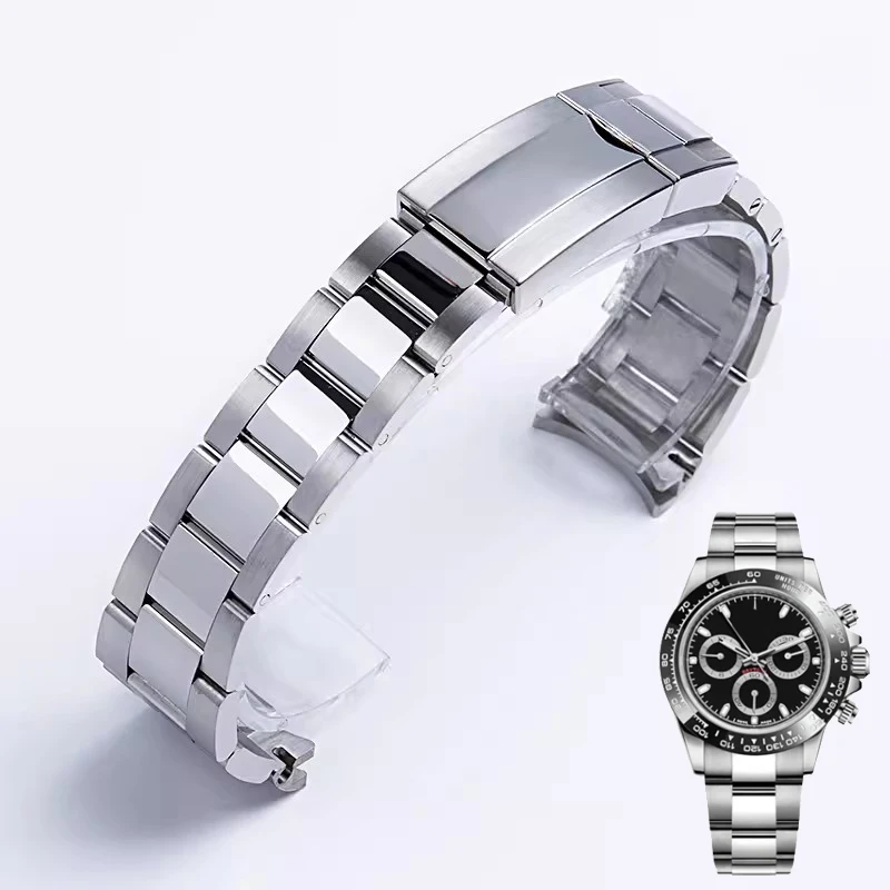 Solid Stainless Steel Watch Band For Rolex SUBMARINER DAYTONA Watch Accessorie Strap Replace Men Luxury Watch Bracelet 20mm