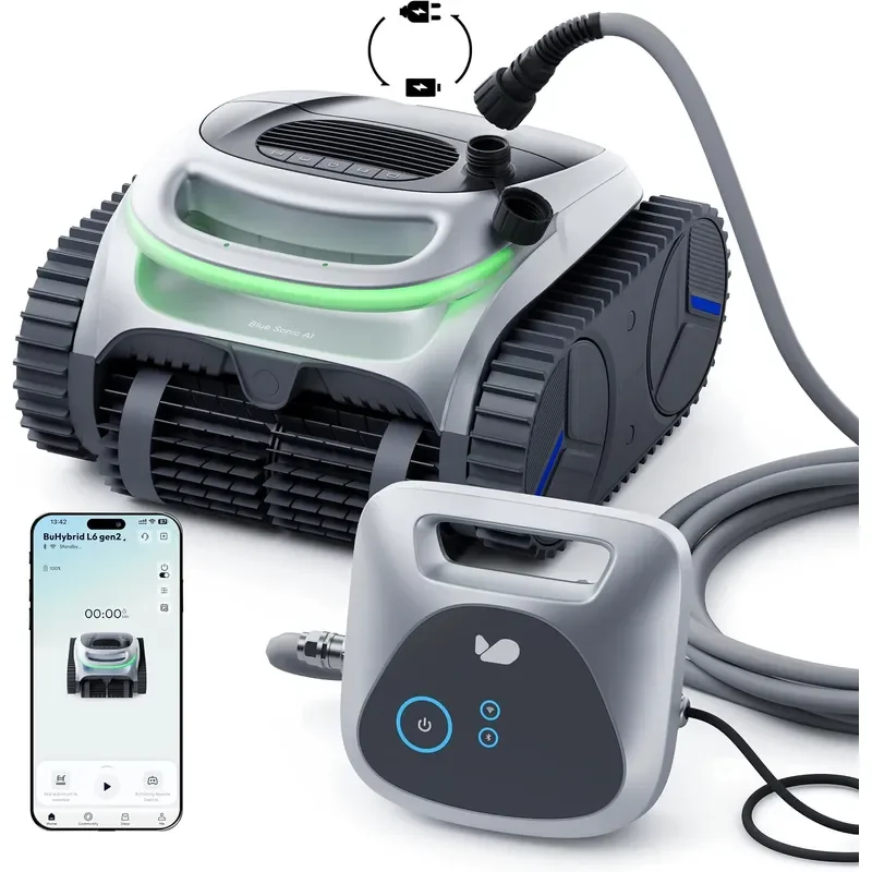 For (2026 Upgrade) BUBLUE C20H Gen2 Pool Vacuum for Inground Pools, Corded & Cordless Hybrid Pool Cleaner Robot with Smart