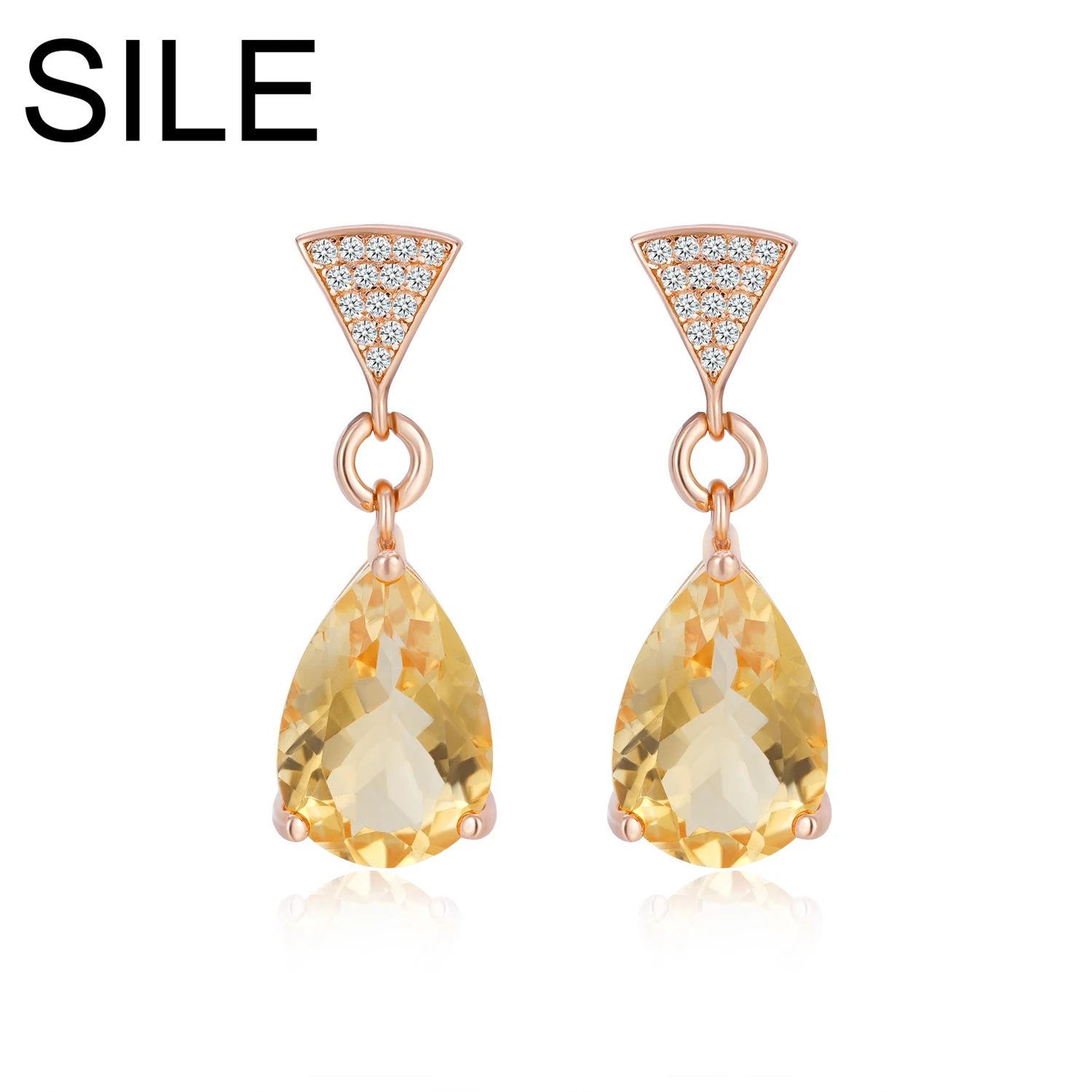 

Женские серьги-подвески из натурального цитрина, висячие серьги в виде капли воды, Серьги с драгоценными камнями, Изящные Ювелирные украшения для женщин