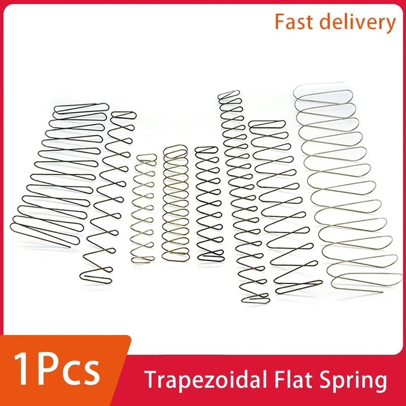 1Pcs Spring Steel Stainless Nickelage Spring Trapezoidal Flat Spring Lengthen Flat Shape Rectangle Diameter 0.6-1mm