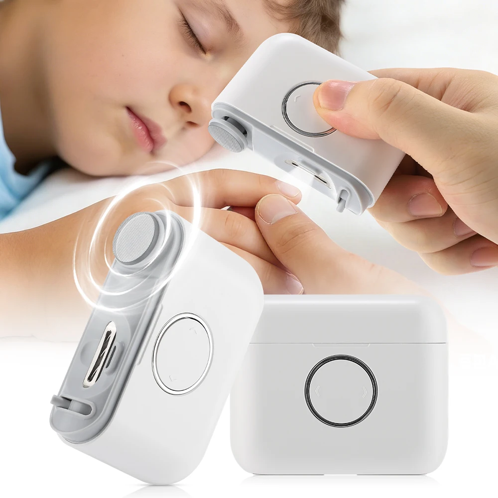 

2 IN 1 Electric Nail Clipper Cutter, Automatic Nail Grinder Trimmer For Kids Adult, Dual Blades Replaceable Manicure Tools