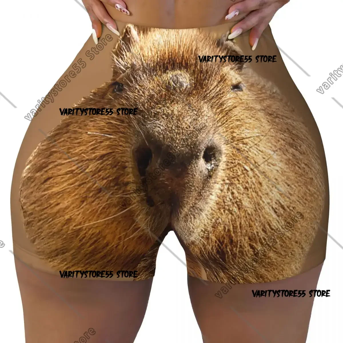 

Изготовленные на заказ шорты Capybara Dozing in The Sunshine с принтом, женские спортивные шорты для йоги в тренажерном зале