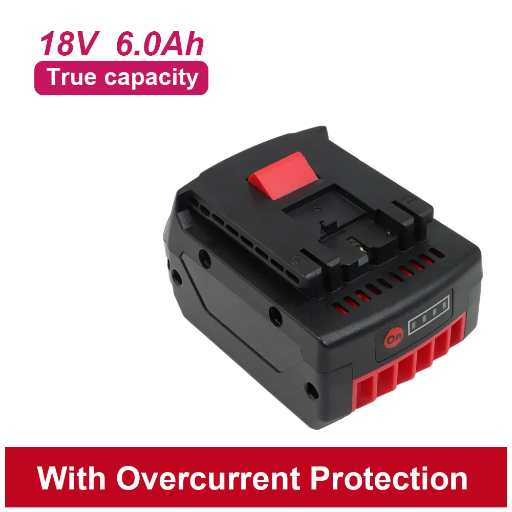 For Bosch 14.4V 6000mAh Latest Upgrade BAT614 Pack Electric Drill Screwdriver BAT607 BAT614G 40M+Charger Replace Li-ion Battery