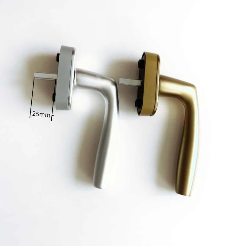 Window Screen Integrated Door And Window Handle Square Axis Shift Fork Broken Bridge Aluminum Alloy Casement Window Handle