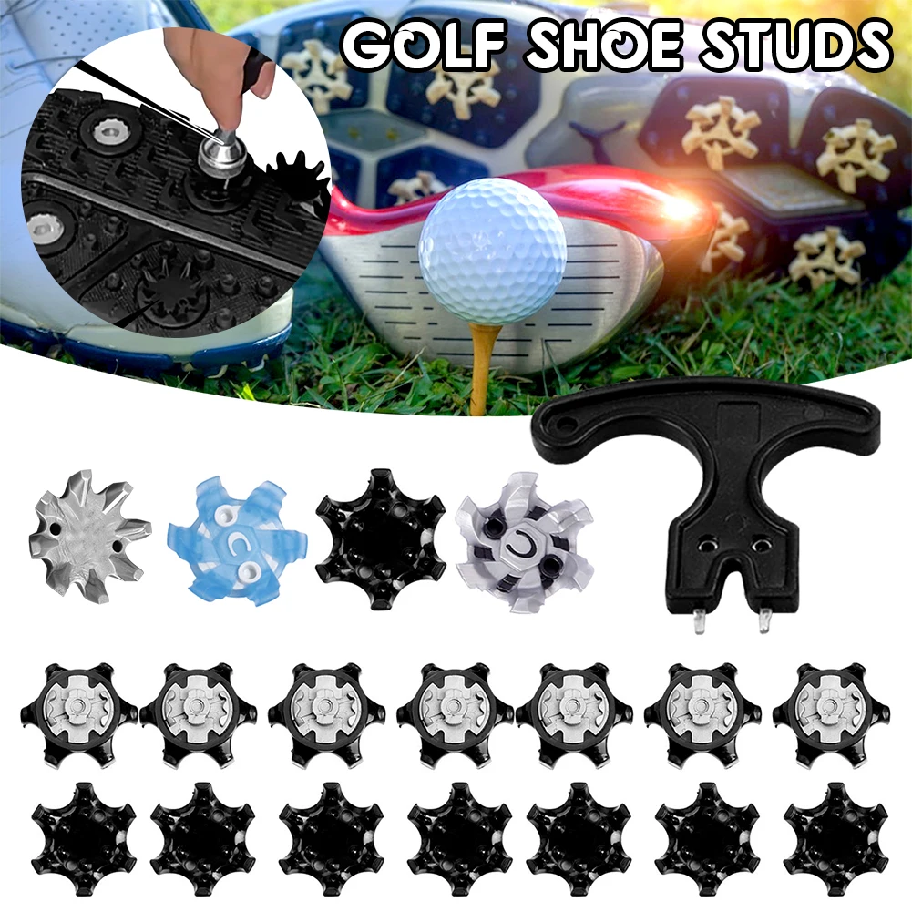 14pcs Golf Spikes Pins Turn Fast Twist Shoe Spikes Ultra Thin Durable Shoes Cleats Shoes Replacement Part Golfs Accessories