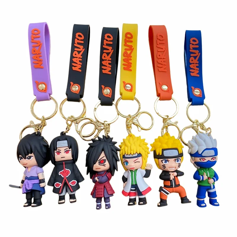 Naruto Anime Cartoon Schlüsselanhänger - Niedlicher Hatake Kakashi Charakter PVC-Schlüsselanhänger für Auto- und Rucksackdekoration, Ideales Kleines Geschenk für Fans
