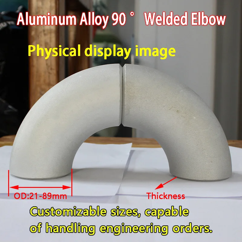 Auto Parts Aluminum Pipe Elbow 90 Degree Industrial-grade Alloy Seamless Elbow Welded Aluminum Alloy Connector Fittings