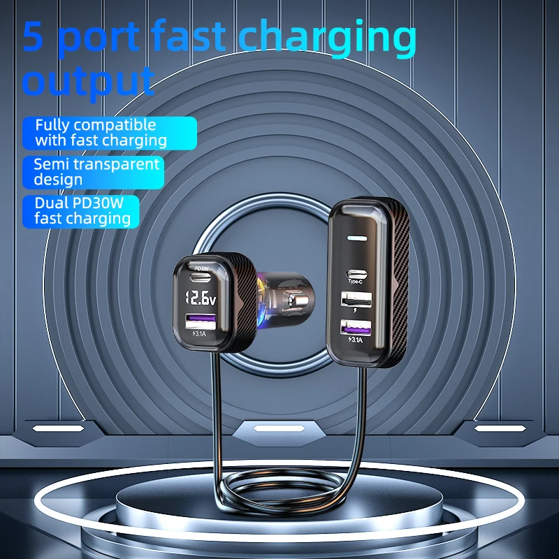 New car USB multi-function charger Support mobile phones, ordinary MP3 / MP4, tablet PC and other devices in the car charging Pr