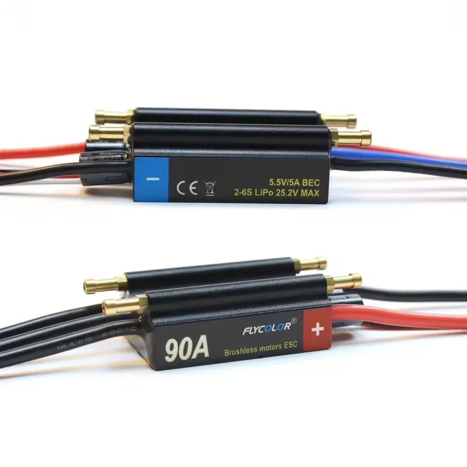 FlyColor 30A 50A 70A 90A 120A RCボートESC 防水 2-6S Lipo ブラシレススピードコントローラー プログラムカード付き RCボートモーター用