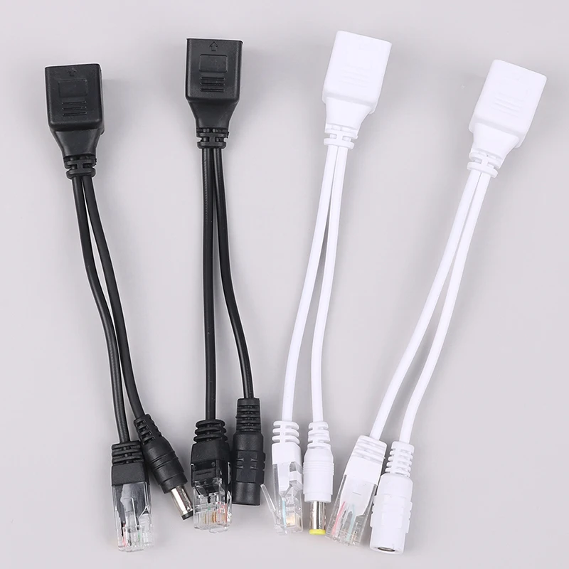 1Pair POE Cable Passive Power Over Ethernet Adapter Cable POE Splitter Injector Power Supply Module For IP Camea