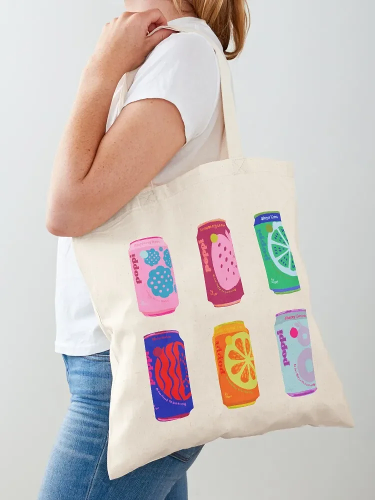 Poppi Stickers Tote Bag shopper bags reusable grocery bags Women's shopper bag bags luxury women Tote Bag