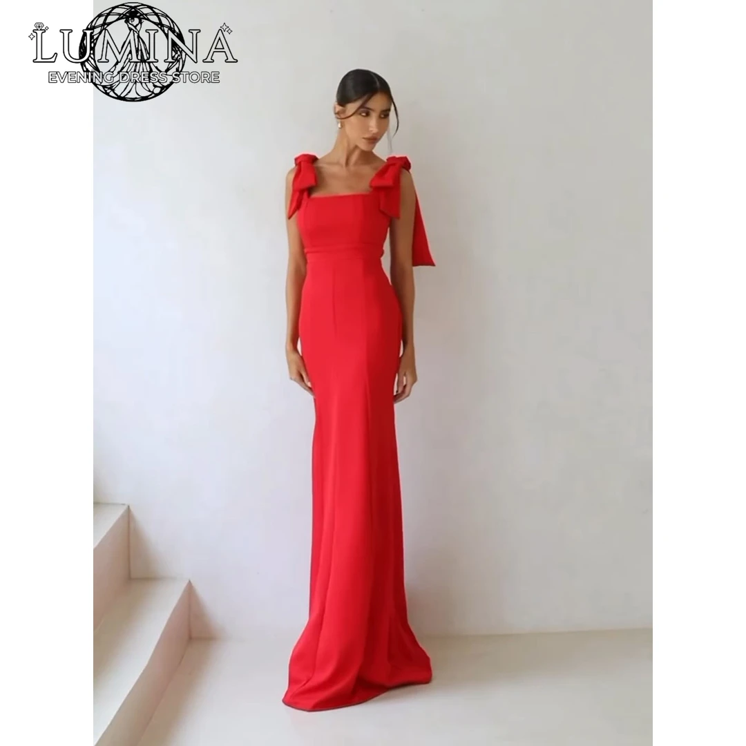 

Lumina Evening Dresses Woman Elegant Bridesmaid Party Dress 2026 Woman Bow Tie Fishtail Skirt Dresses Medium Length Custom Made