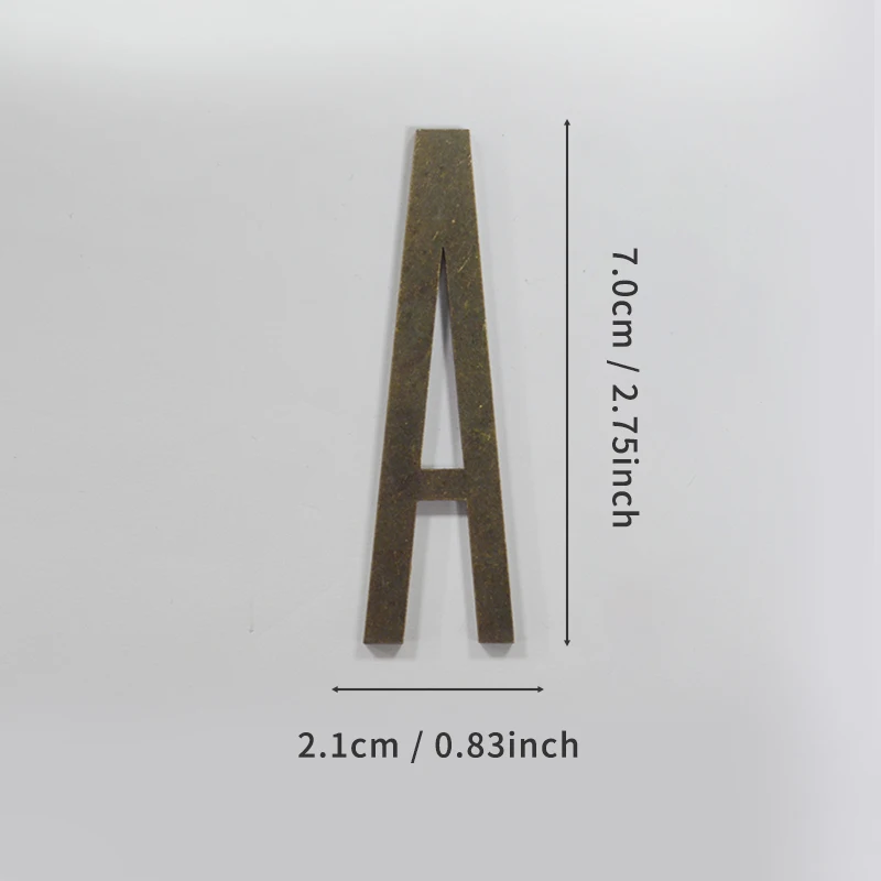 Numéro de maison en métal Bronze avec aimants, lettres de l'alphabet anglais pour appartement, plaqu