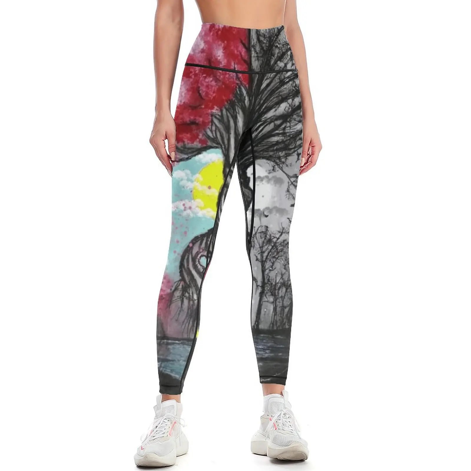 

Tree of Life and Death Leggings Women sportwear Women's gym Sports female Women's pants Womens Leggings