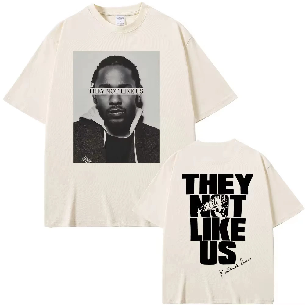 Summer Men's Cotton Vintage T Shirt Rapper Kendrick Lamar They Not Like Us T-shirts Men Women Fashion Hip Hop Oversized T-shirts