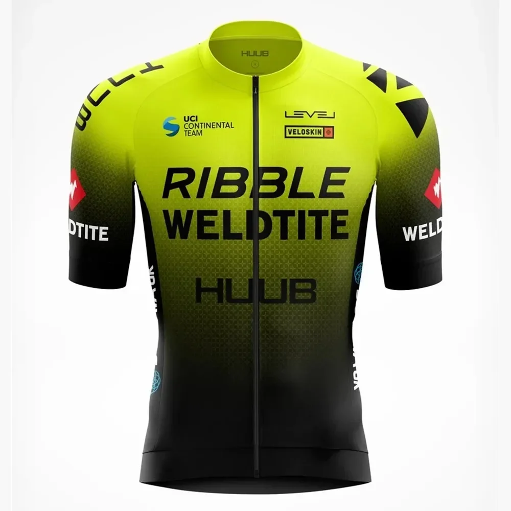 New Ribble Weldtite  Cycling Jersey Summer High Quality Team Men Clothing Short Sleeve Quick Dry Maillot Ropa Ciclismo 2021