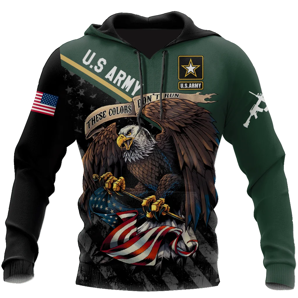 Fashion Army Camouflage Men Ladies Hoodies Commando ARMY-VETERAN 3D Special Forces Long Sleeved Tactical Shirts Men's Clothing