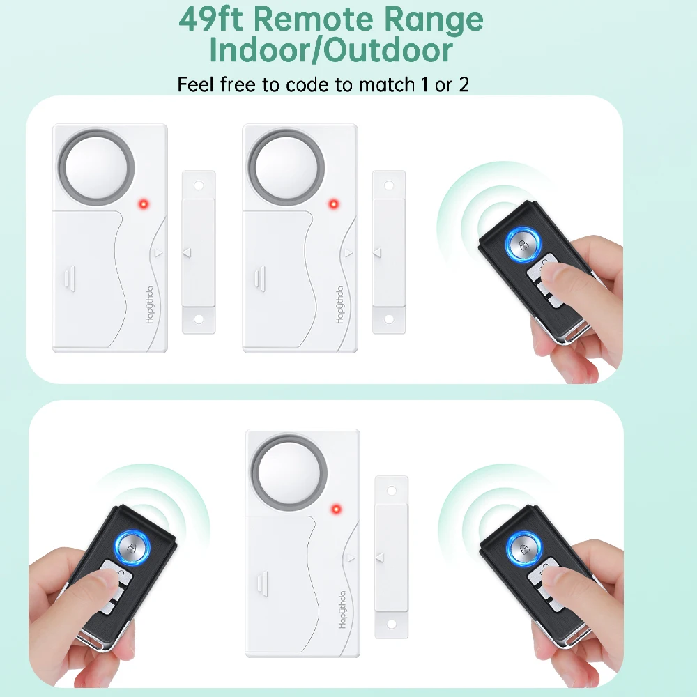 Беспроводная дверная сигнализация Electop с дистанционным управлением 105 дБ, анти-потерянное напоминание о открытии окна холодильника, домашняя охранная сигнализация