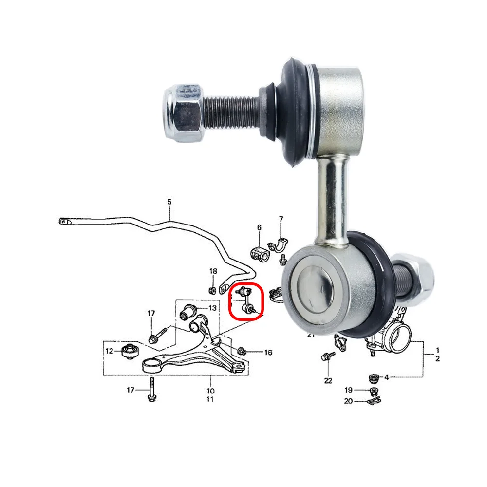 

Front Stabilizer Link L/R for HONDA CRV RD 2.0L 1995-2006 CIVIC ES 1.6L 1.7L 2001-2005 51320-S5A-003 51321-S5A-003 Sway Bar Link