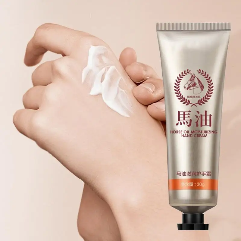 30g Horse Oil Hand Care Cream Nourishing Hydrating Moisturizing Hand Lotion Anti-drying Non-greasy Hand Protector For Winter