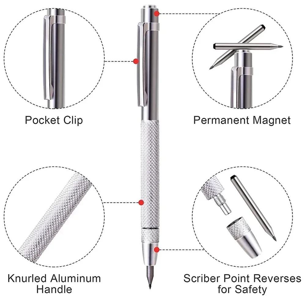 2pcs Diamond Metal Marker Engraving Pen Tungsten Carbide Nib Scriber Pen For Glass Ceramic Metal Wood Engraving Hand Tools