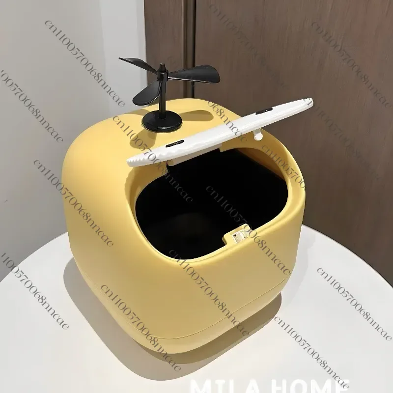 Desktop trash can Office press-type mini storage bucket with lid