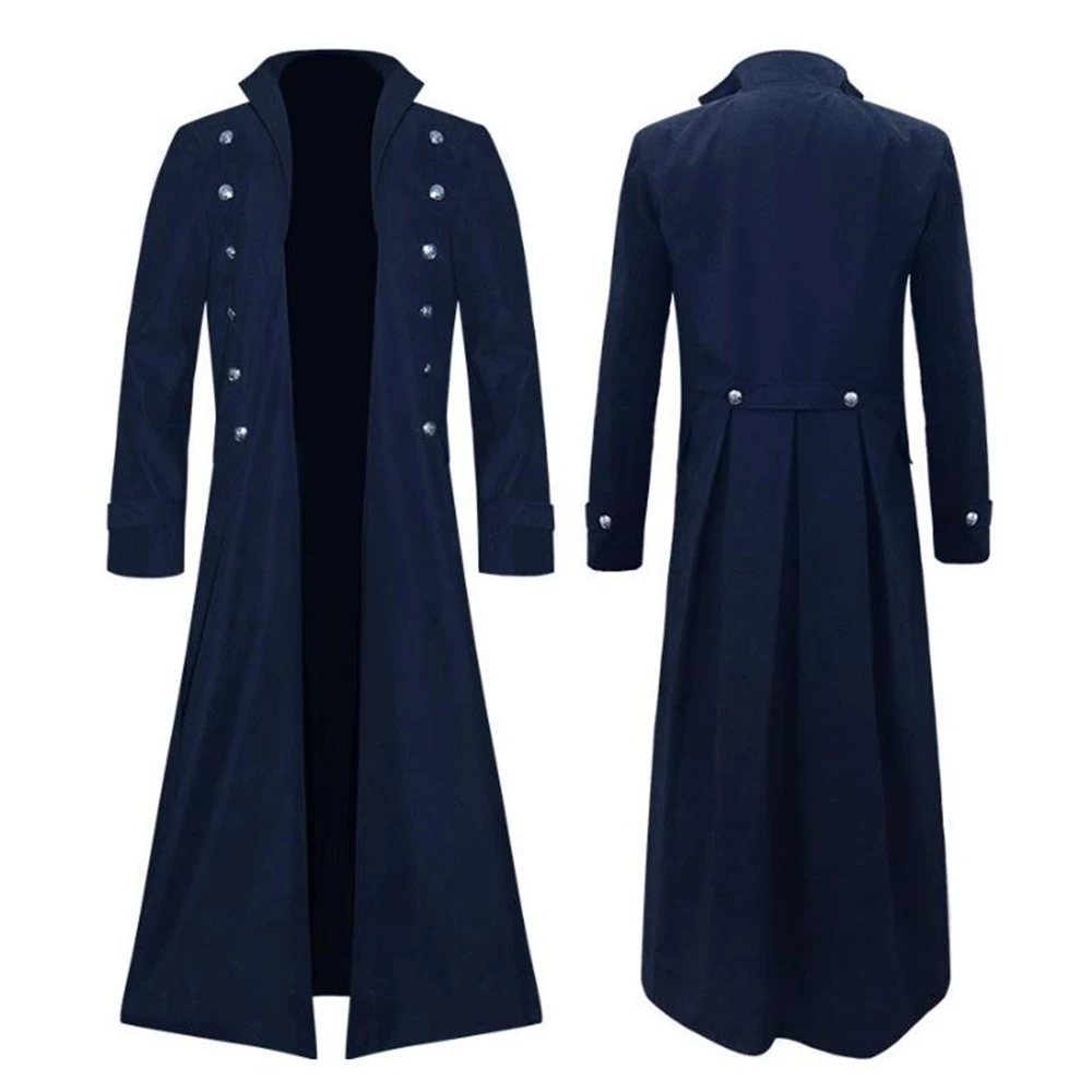 

Vintage Women Medieval Long Coat Autumn Slim Waist Maxi Winter Dress Velvet 19th Century Retro Trench Coat Long Outerwear