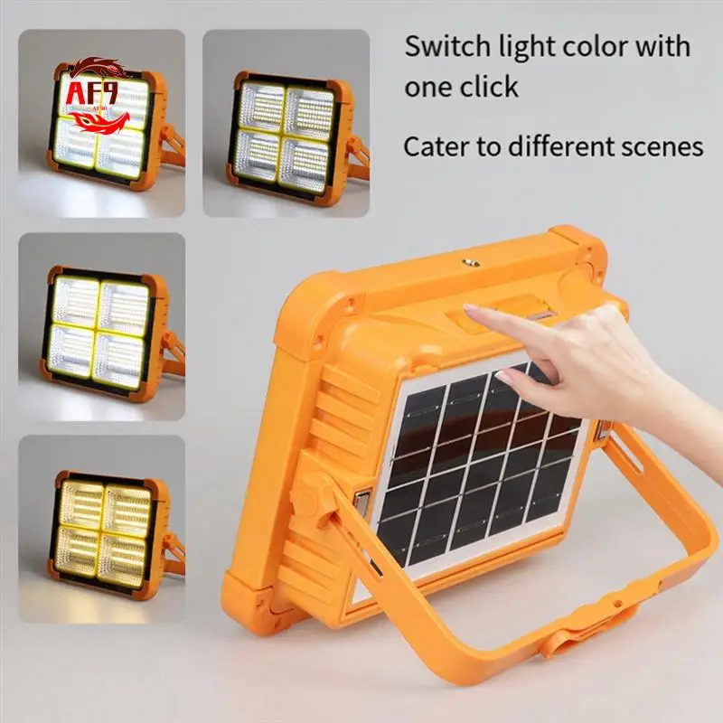 

AF90-LED Solar Floodlight Rechargeable Emergency Camping Light Outdoor Waterproof Portable Searchlight Spotlight