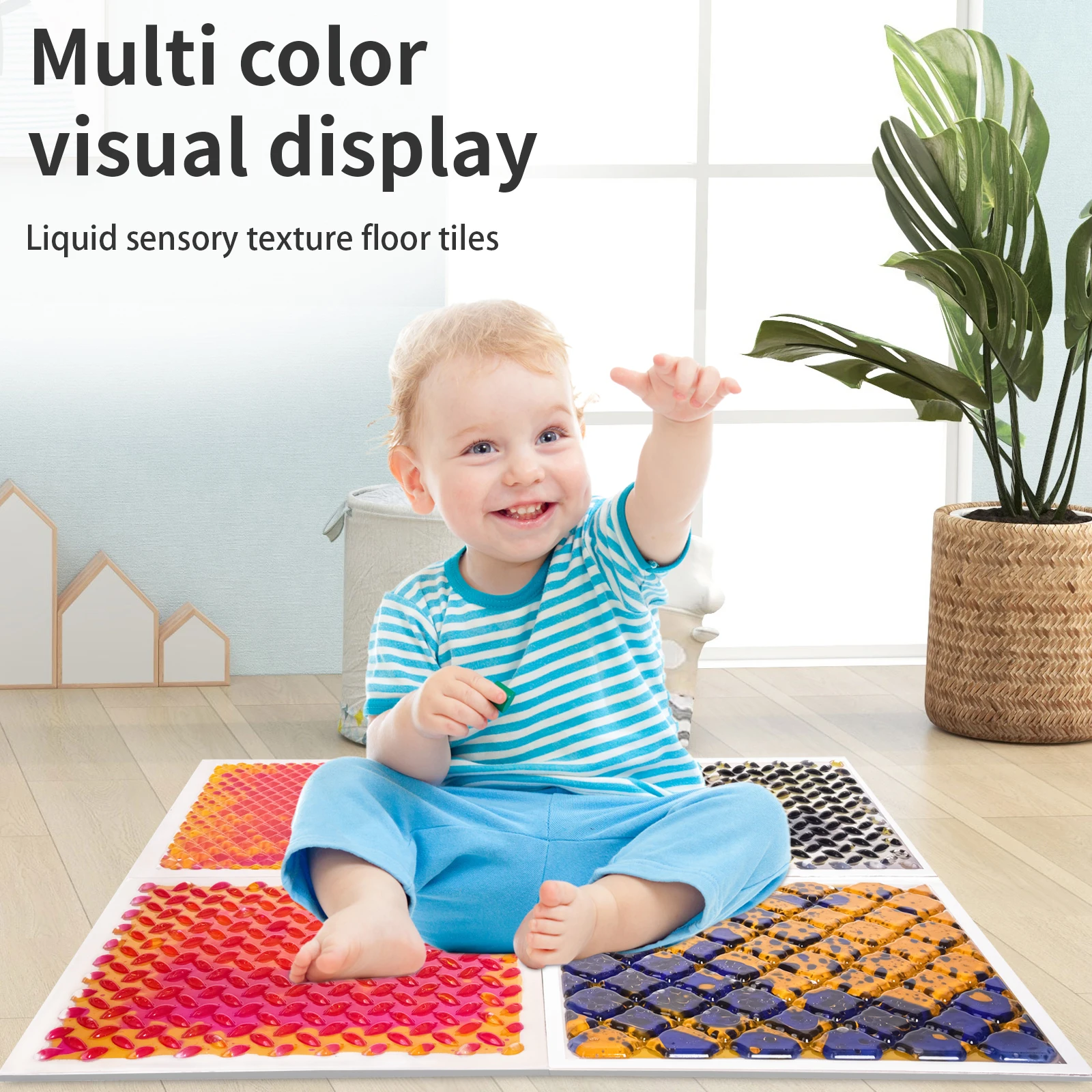 Piastrelle per pavimenti sensoriali creative facili da pulire Piastrelle per pannelli sensoriali per bambini in età prescolare sensoriale per aree sensoriali