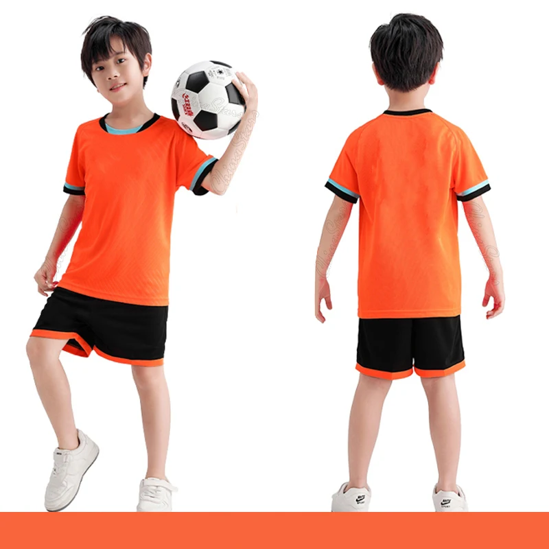 Kinder Fußball Uniformen Jungen Mädchen Fußball Jersey Sets Student Fußball Kits DIY Custom Kinder Futebol Training Kleidung Sport