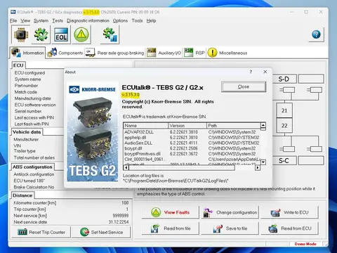 Knorr Bremse 진단 TEBS-G2 v3.15.3 + 액티베이터