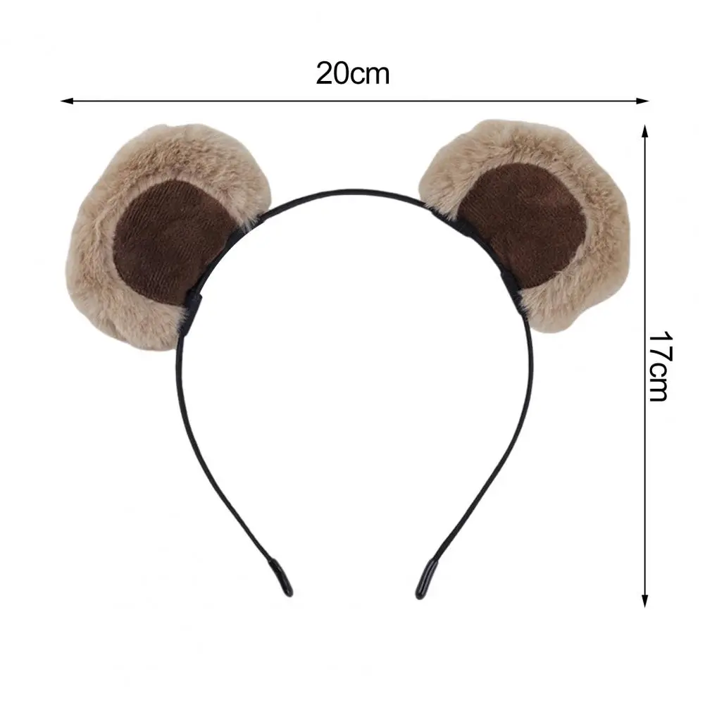 Chipmunk Ear Headband Plush Bear Ear Decor Girl Headgear Elastic Design Animal Theme Headband Makeup Headgear Ушной Ремень