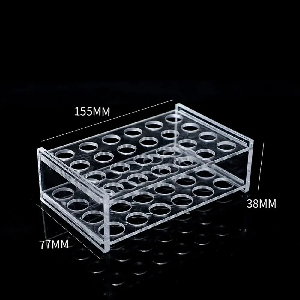 Acrylic Test Tube Rack Holder Transparent 24Holes 40Holes Composite Applicator Dispenser Organizer Holder for Syringes Lab Stand