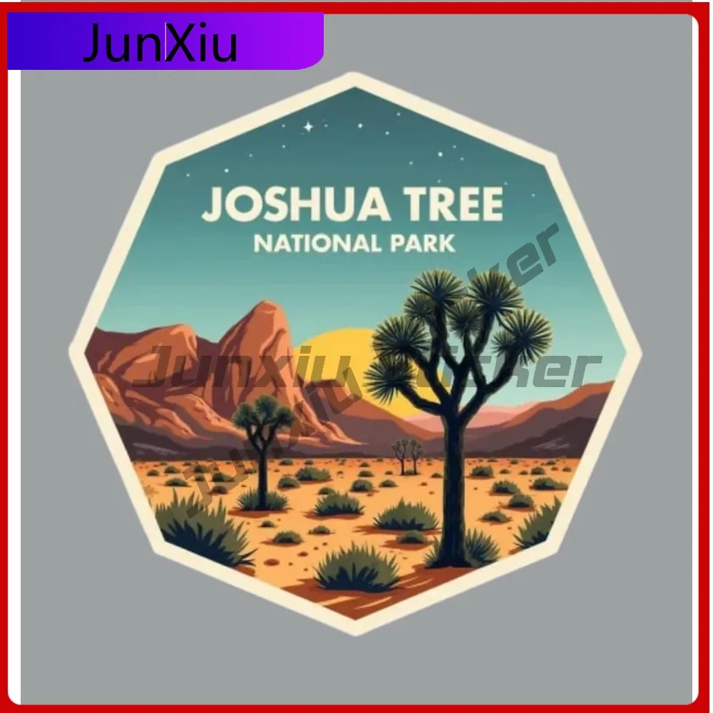 

Joshua Tree National Park Travel Vacation Sticker Fridge Or Laptop Car Decoration Wall Stickers For Electric Scooter Yacht Decor