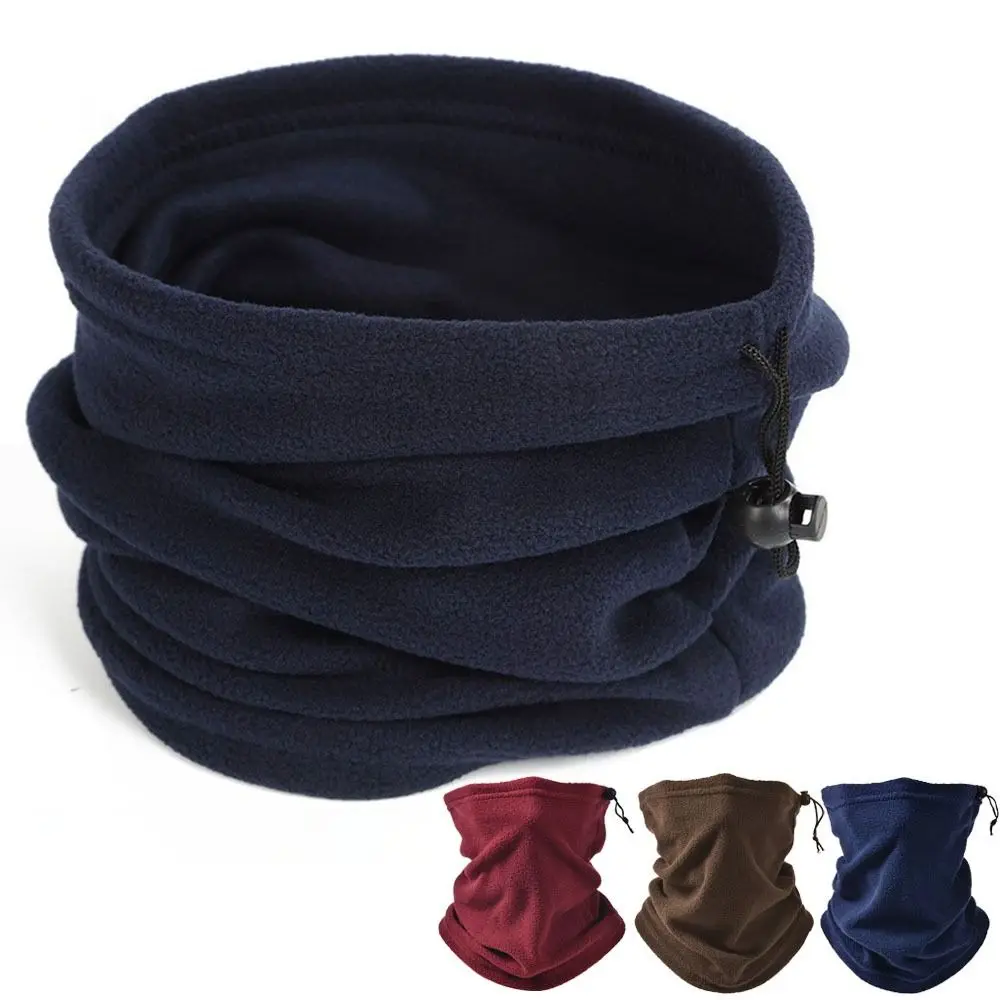 Thermal Warm Neck Scarf Outdoor Winter Warm Circle Wrap Fleece Snood Scarf Ski Balaclava Hat