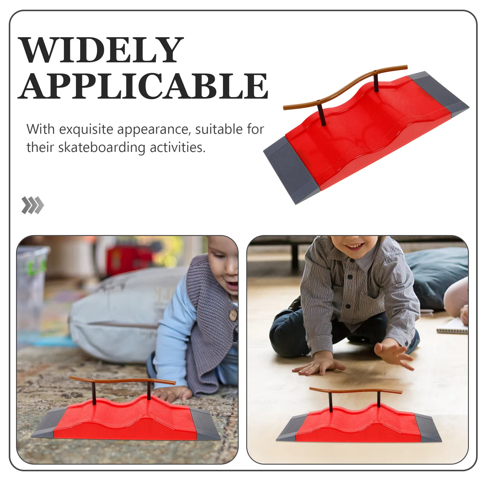 Accessoires de planche à roulettes, Mini rampe de patin, pont de planche à roulettes en plastique pour la pratique du skateboard des doigts, parc de patins à doigts