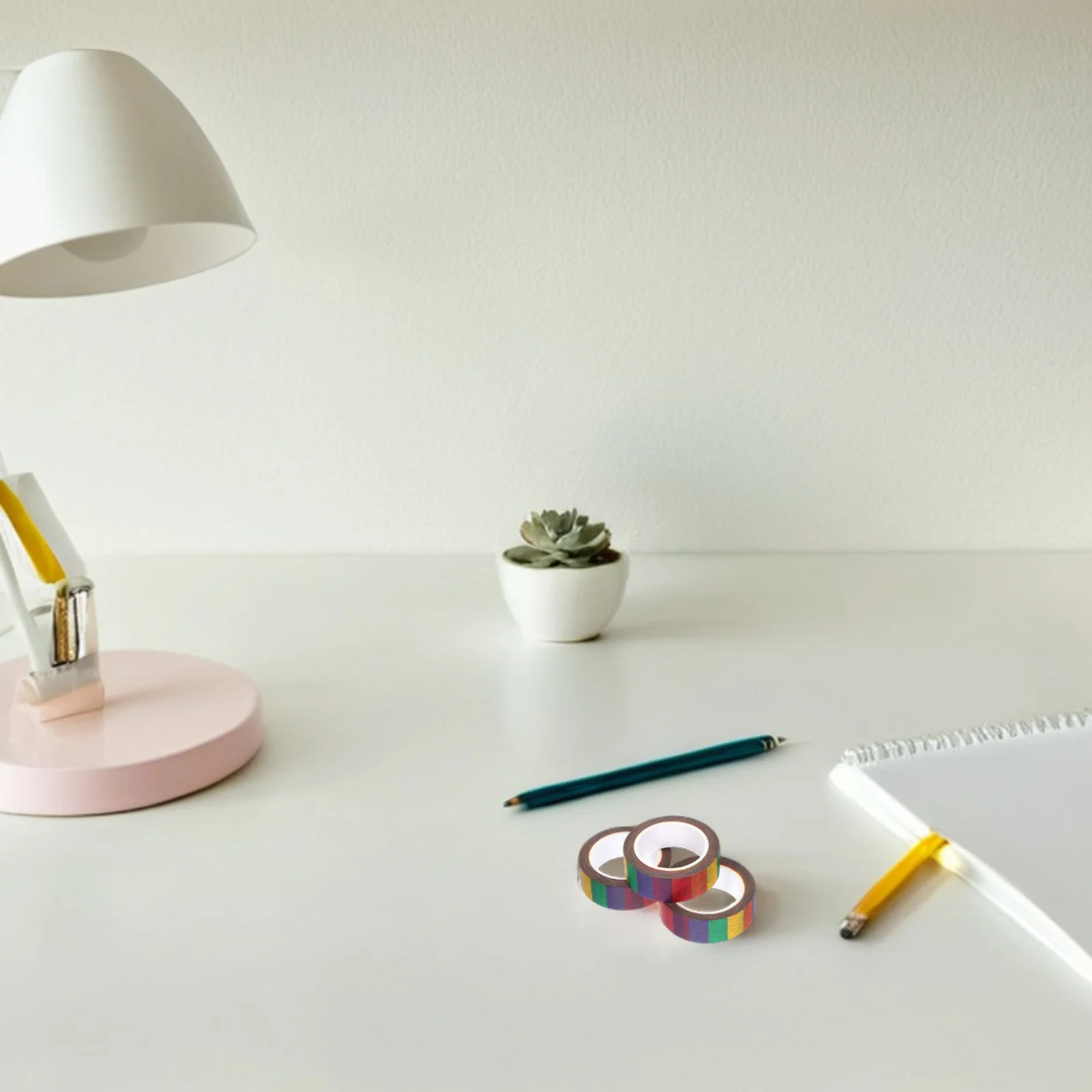 4 قطعة شريط اشي قوس قزح المشارب التصاق قوي سجل القصاصات مخطط DIY بها بنفسك الحرفية شريط مزخرف ملصق ملصقات ورقة #1