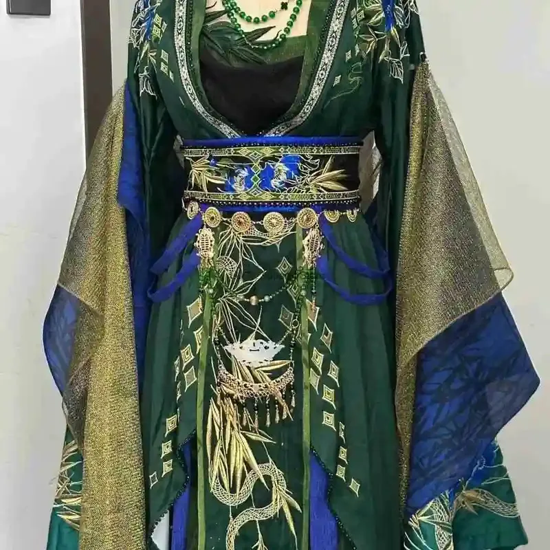 

Hanfu Бессмертный традиционный китайский стиль Hanfu женский зимний комплект с вышивкой для тяжелой промышленности
