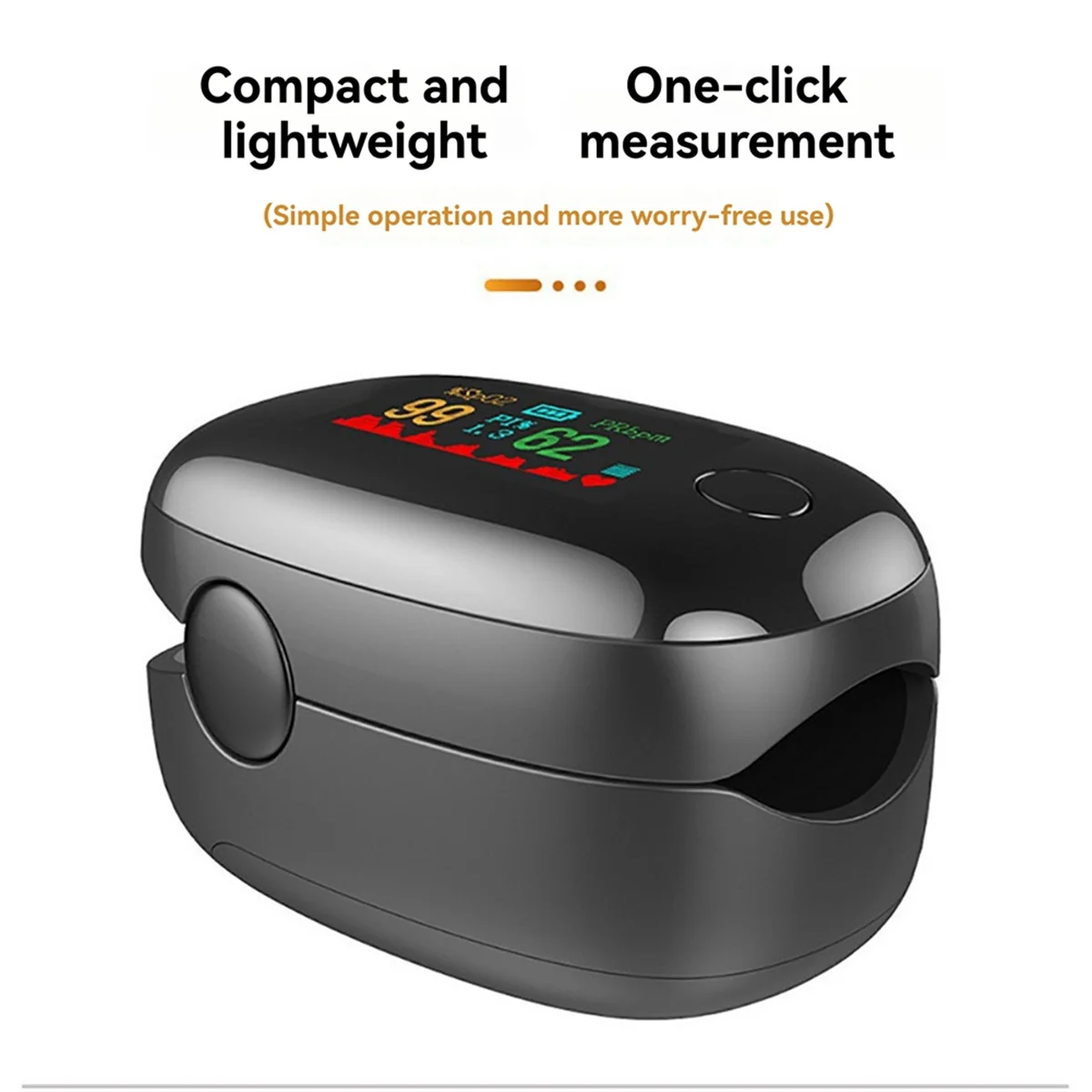 

Mini Finger Clip Pulse Monitor Reusable Blood Oxygen Saturation Detector for Mountaineering Skiing Cycling Enthusiasts