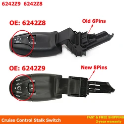 6242Z8 6242.Z9 Cruise Control Stalk Switch With Speed Limit For Peugeot 307 308 408 206 207 301 3008 for Citroen 6242Z9 6242.Z8