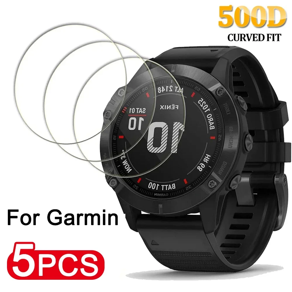 1-5pcs Premium Tempered Glass for Garmin Fenix 6 6S 6X Pro Smart Watch Ultra Clear HD Breakage-proof Screen Protector Films