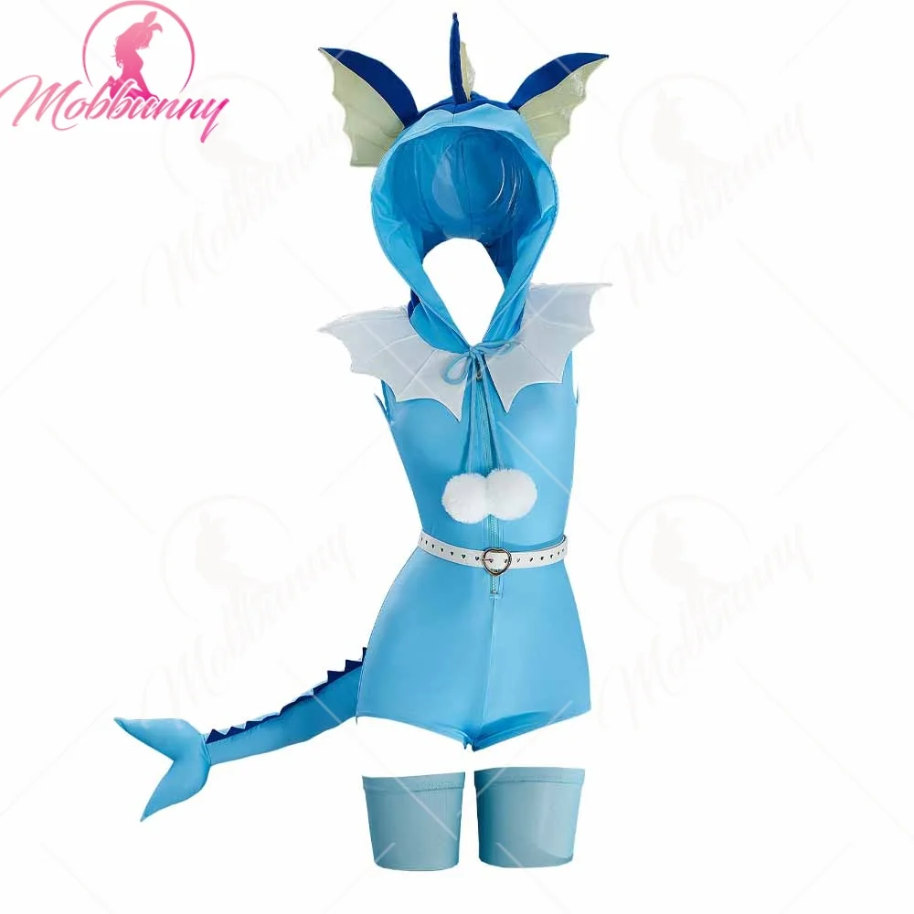 

Mobbunny Women's PM Derivative Sexy Summer Homewear Cute Romper with Sleeves and Tail Halloween Party Costume