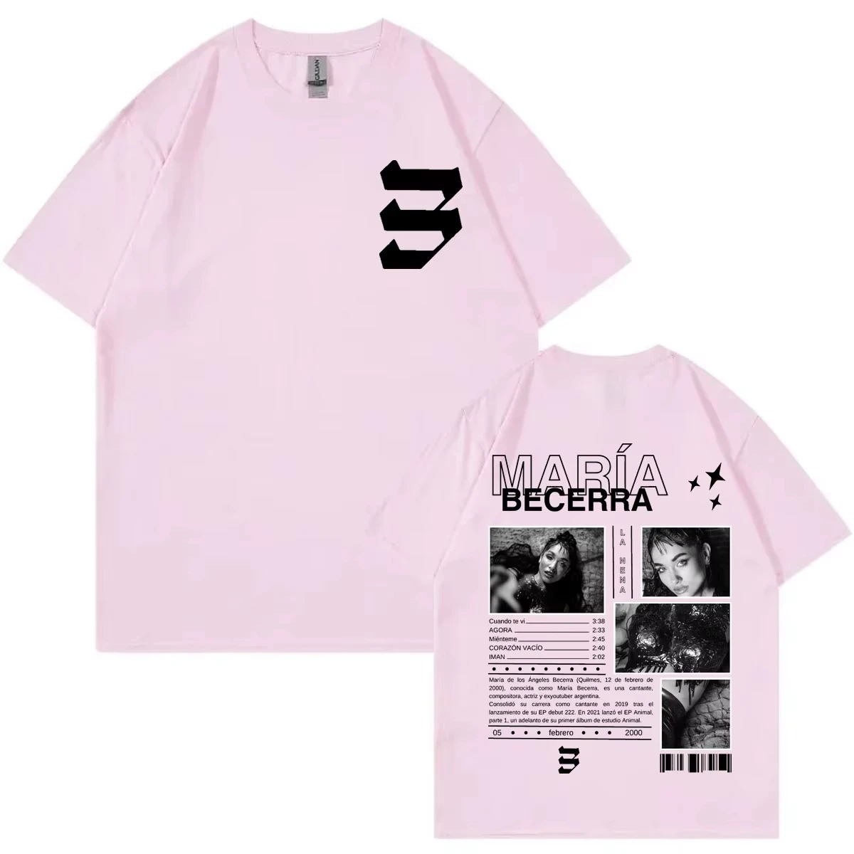 Koszulka Merch Albumu Piosenkarki Maria Becerra Vintage Estetyczna Krótki Rękaw Męska Damska Moda Casual Oversize