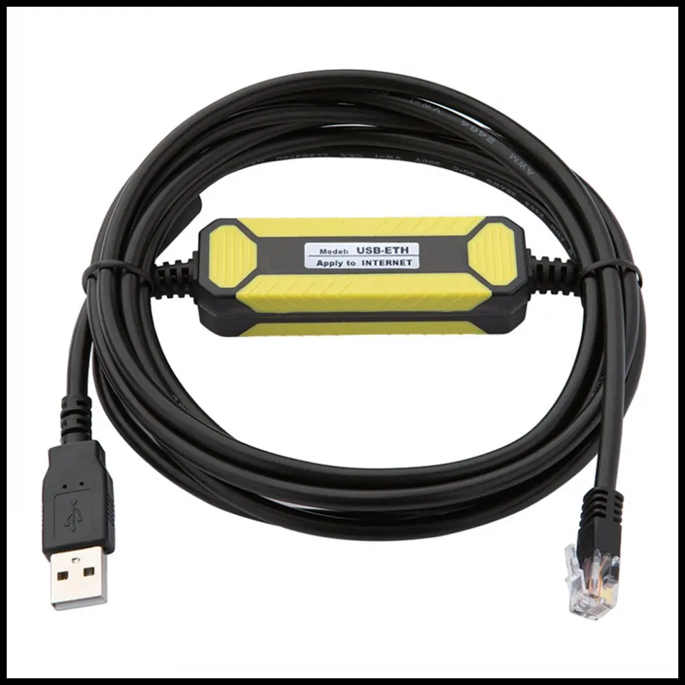 

CNC Industrial Grade USB-ETH USB Convert To Ethernet Programming Cable For Siemens HMI S7-200 Smart S7-1200/1500 FX5U Series PLC