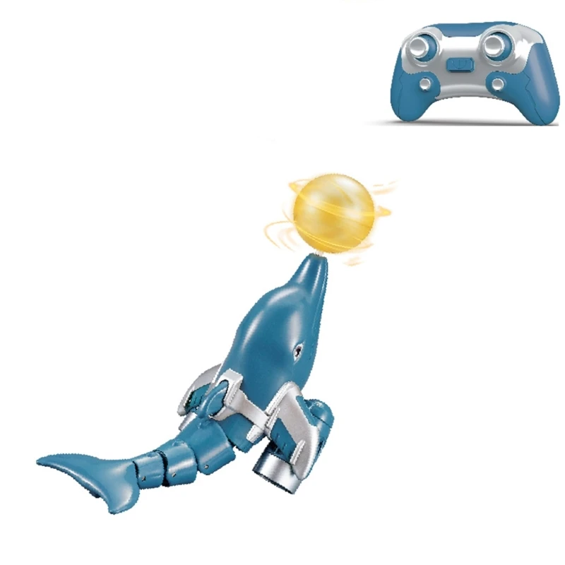 

Remote Control Dolphin Boat Realistic Model Dolphin with Rotate Sphere Kids Toy N84E