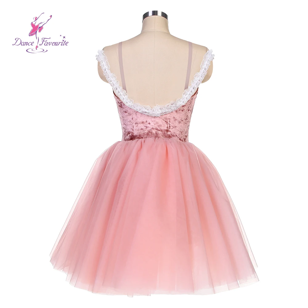 Hot Pink  Velvet Bodice Ballet Tutu Dance Costumes Romantic Long Ballet Tutu Dance Cosutme 25063